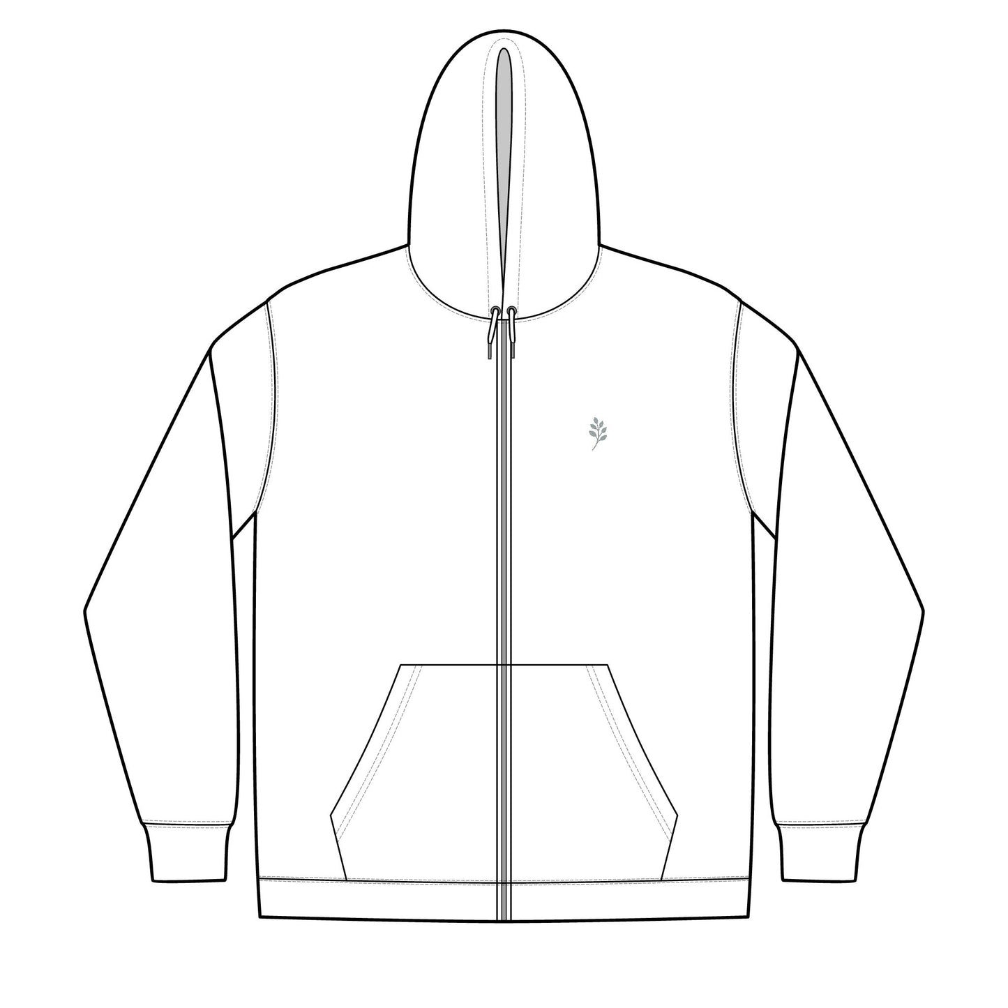 Unisex Full-Zip Hooded Sweatshirt