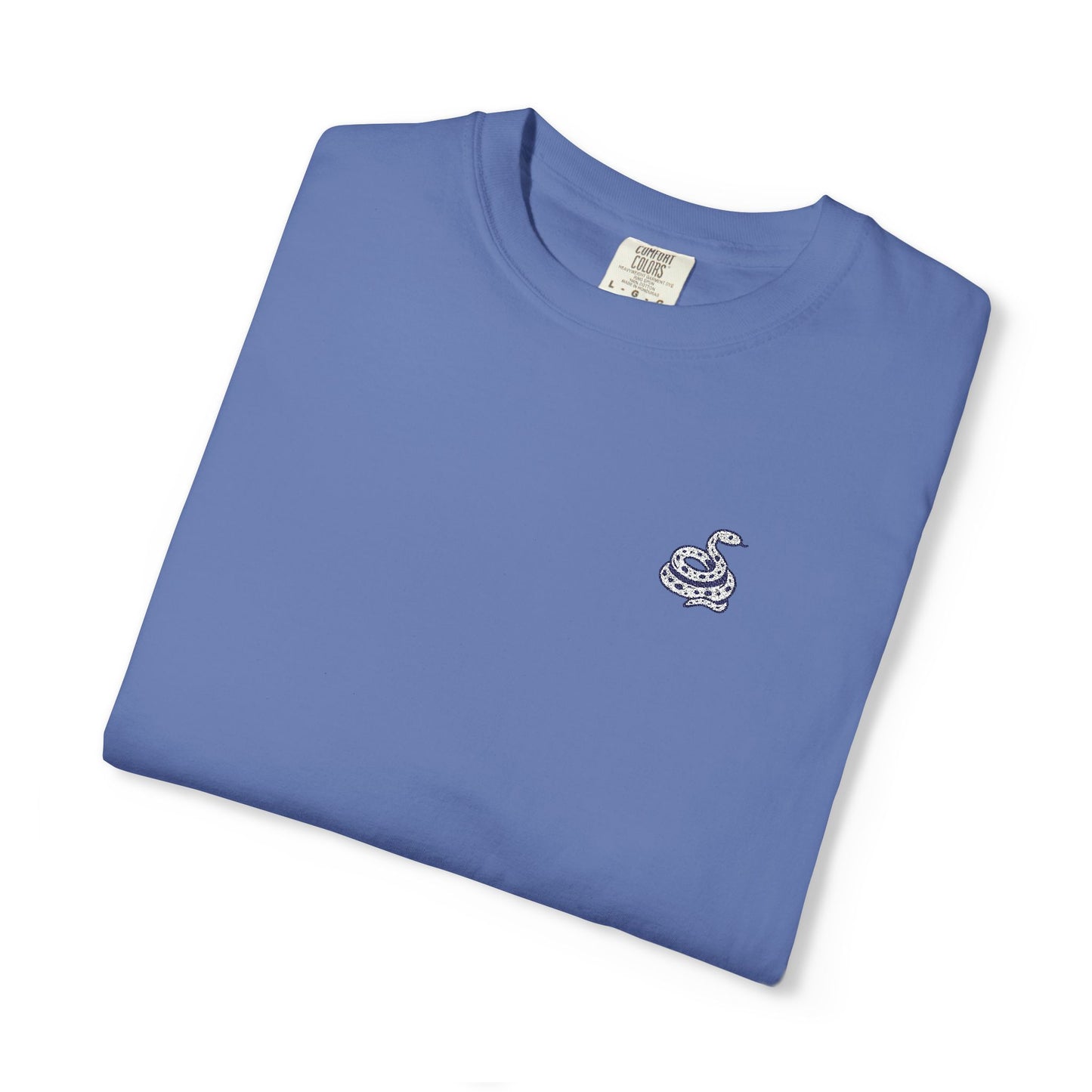 Snake Print Embroidered T-Shirt