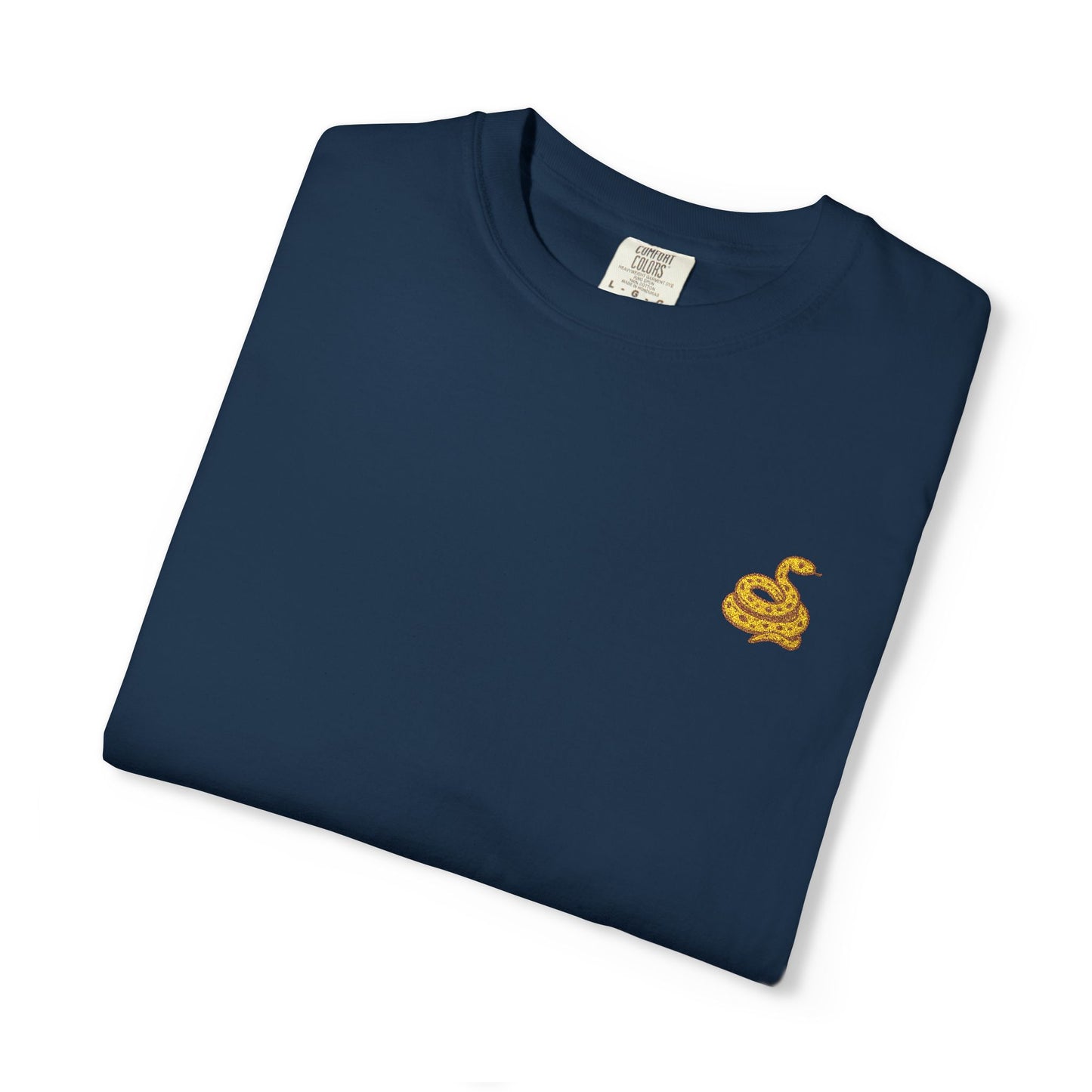 Snake Print Embroidered Unisex T-Shirt