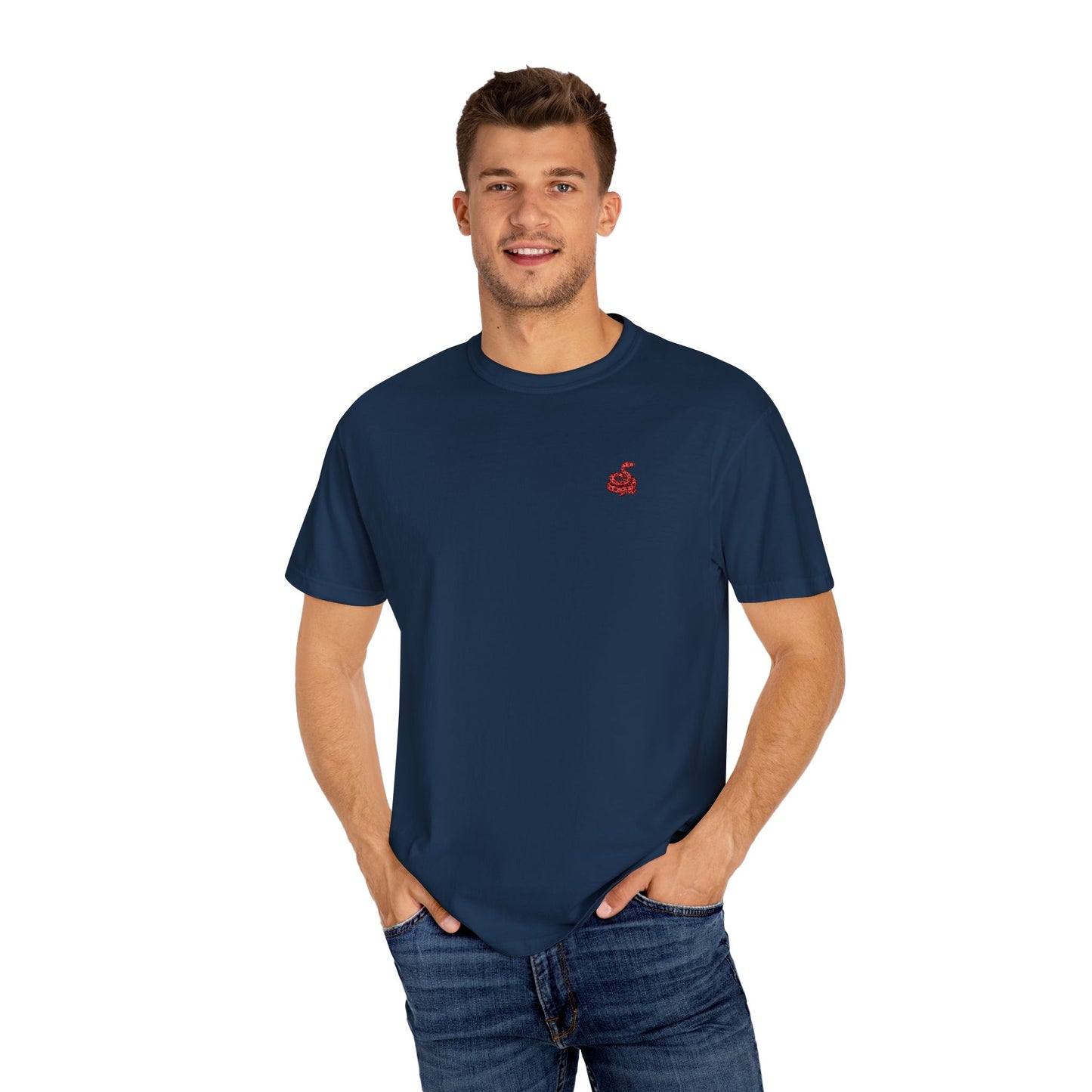 Embroidered Snake Unisex T-shirt - Casual Fit in Multiple Colorways