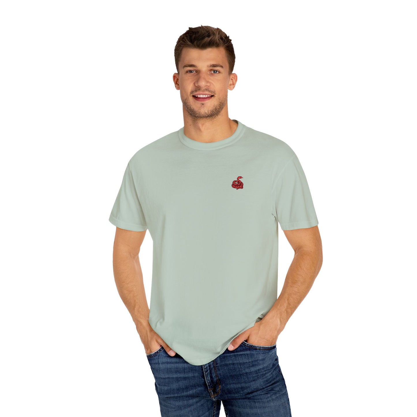 Embroidered Snake Unisex T-shirt - Casual Fit in Multiple Colorways