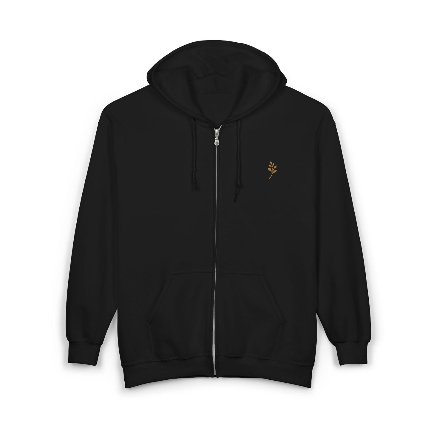 Ebroidered Zip-Up Hoodie, Cozy Unisex Pullover, Nature Lover's Gift, Perfect for Casual Wear, Eco-Friendly Fashion