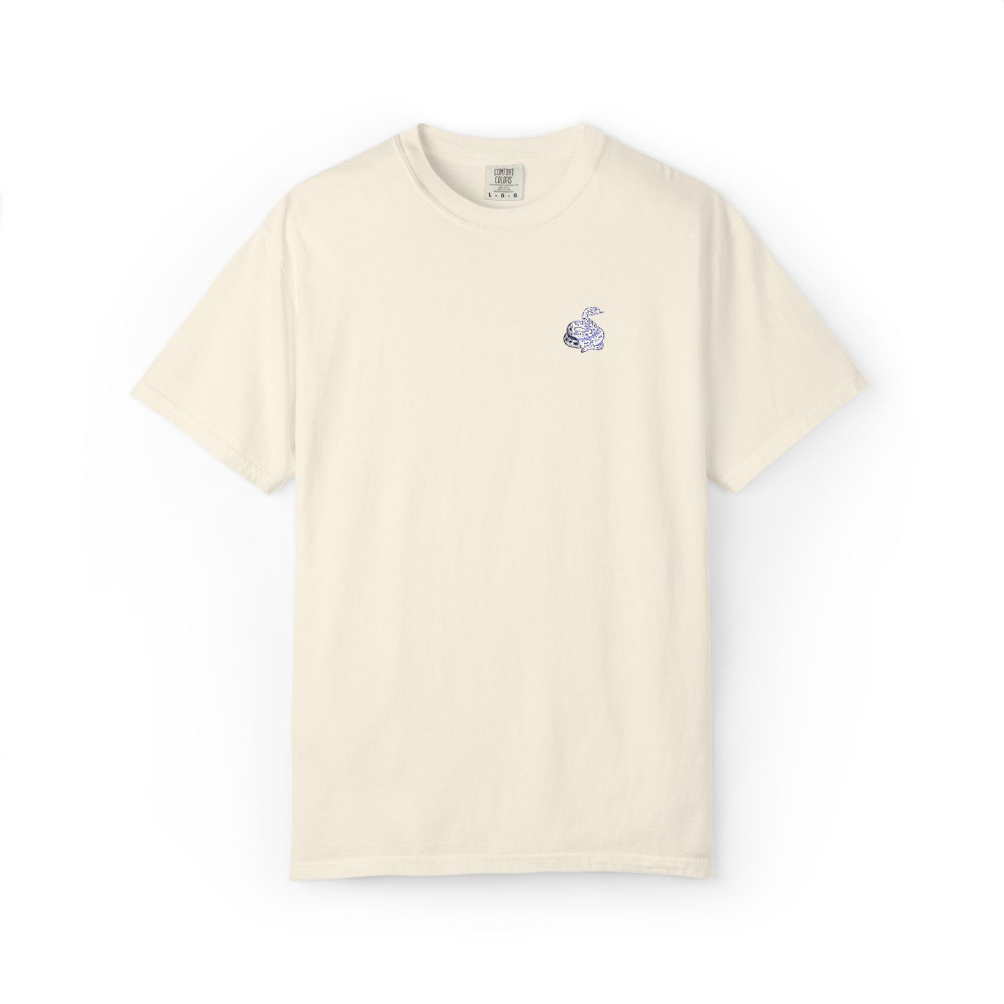 Snake Print Embroidered T-Shirt