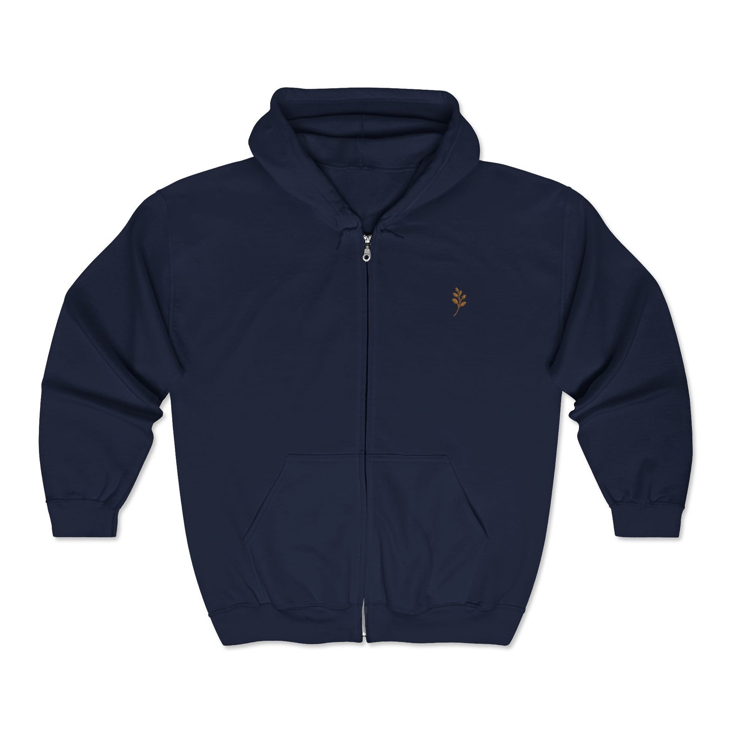 Ebroidered Zip-Up Hoodie, Cozy Unisex Pullover, Nature Lover's Gift, Perfect for Casual Wear, Eco-Friendly Fashion