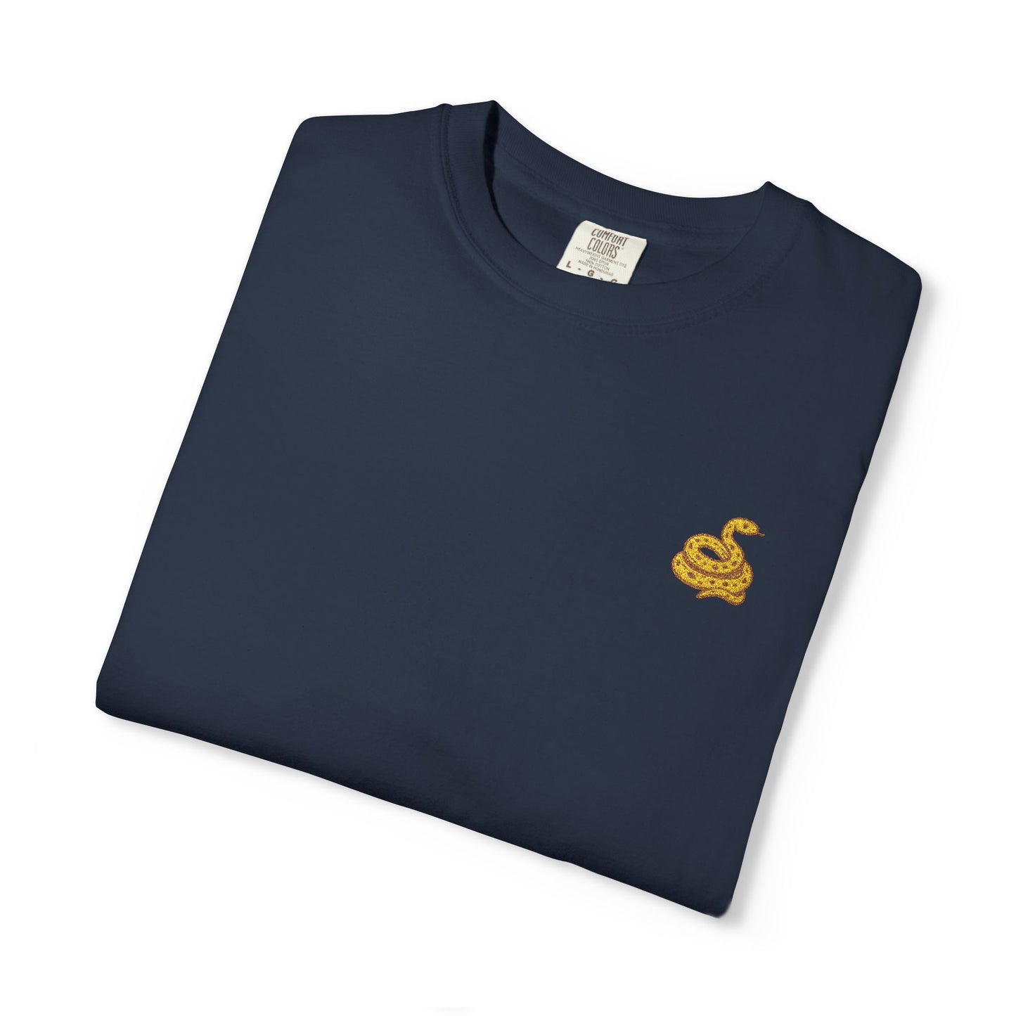 Snake Print Embroidered Unisex T-Shirt