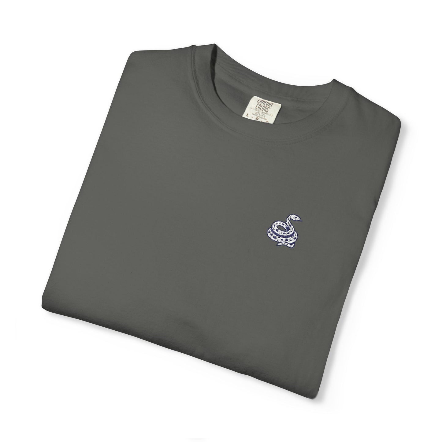 Snake Print Embroidered T-Shirt