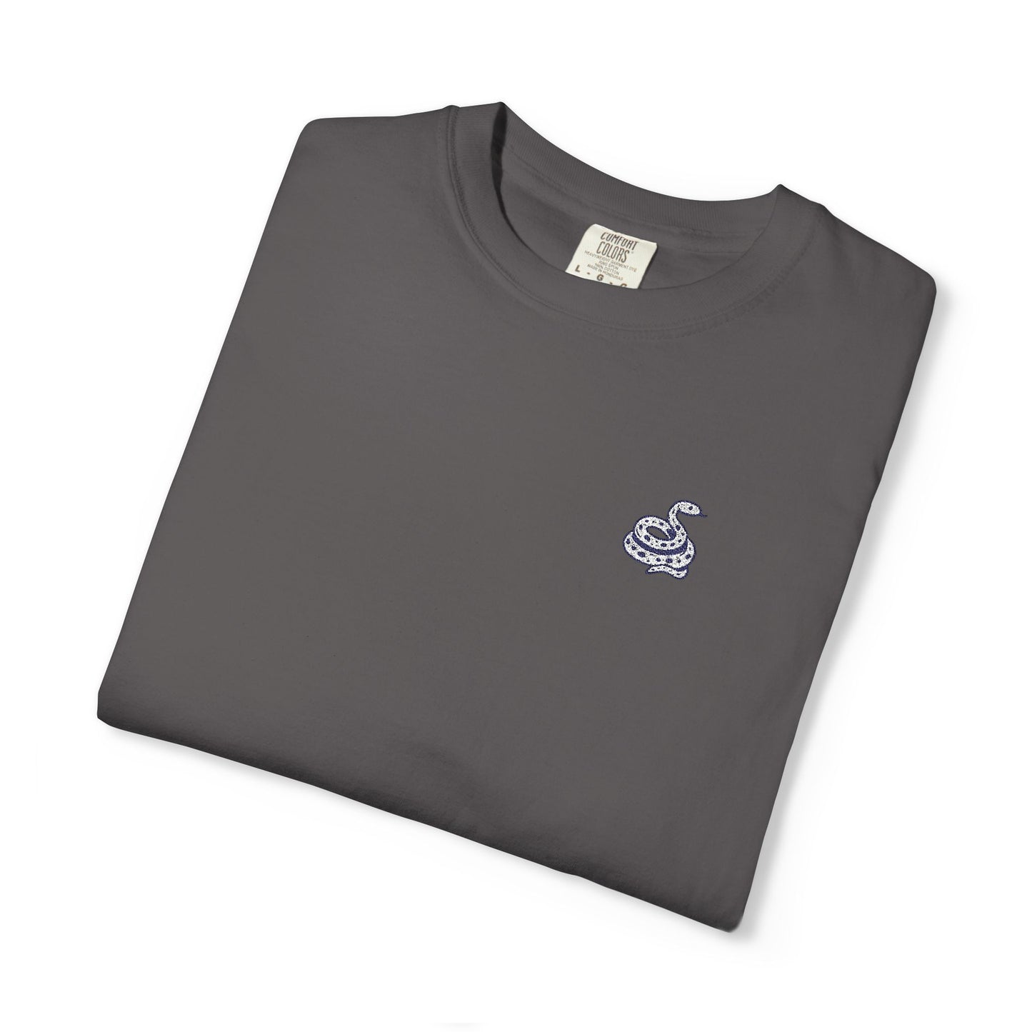 Snake Print Embroidered T-Shirt