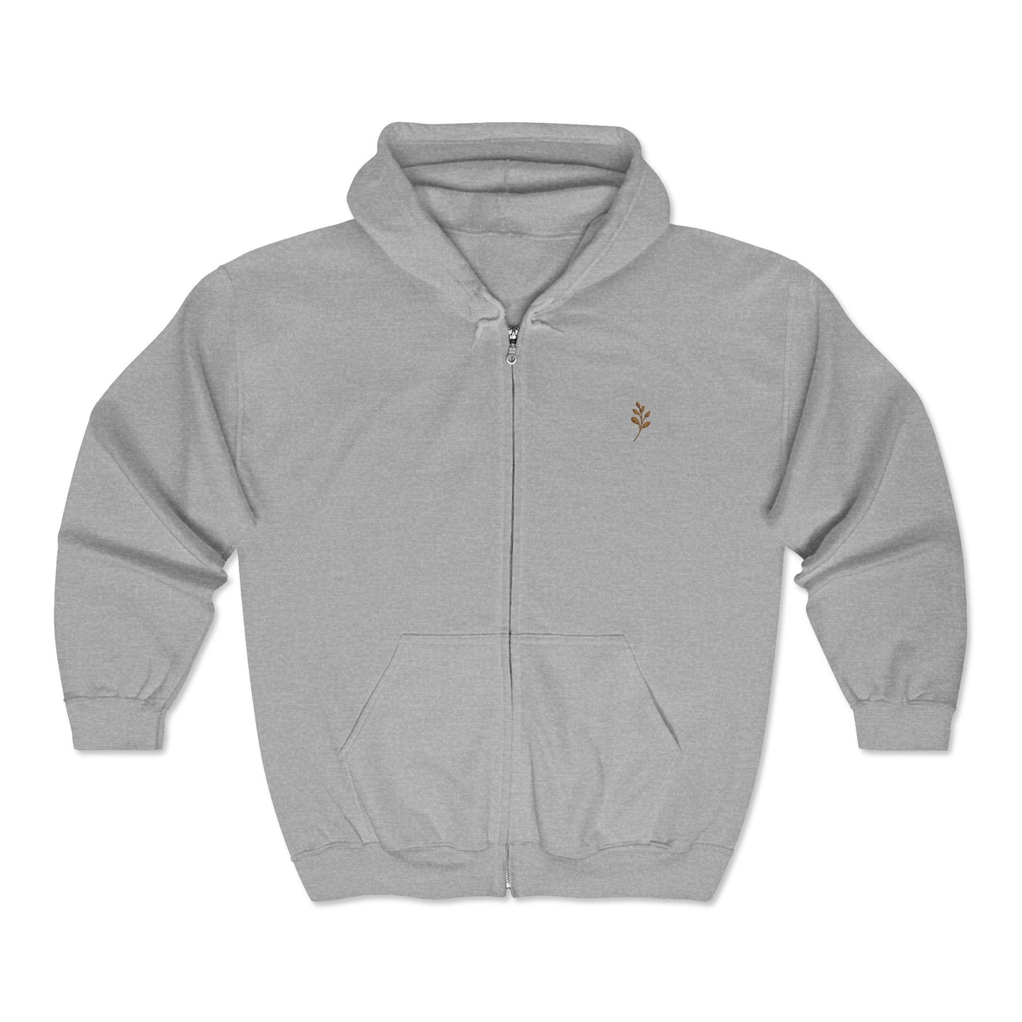 Ebroidered Zip-Up Hoodie, Cozy Unisex Pullover, Nature Lover's Gift, Perfect for Casual Wear, Eco-Friendly Fashion