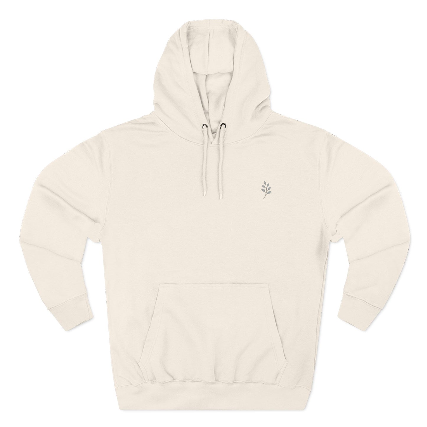 Fleece Hoodie Nature Design Embroidered