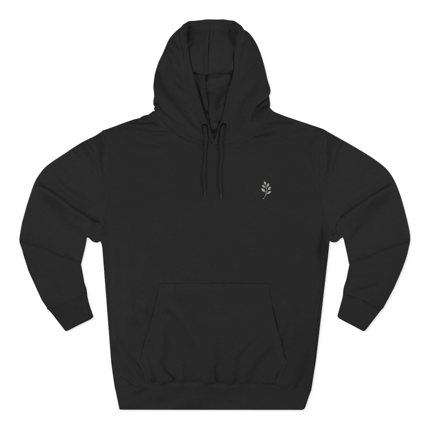 Fleece Hoodie Nature Design Embroidered