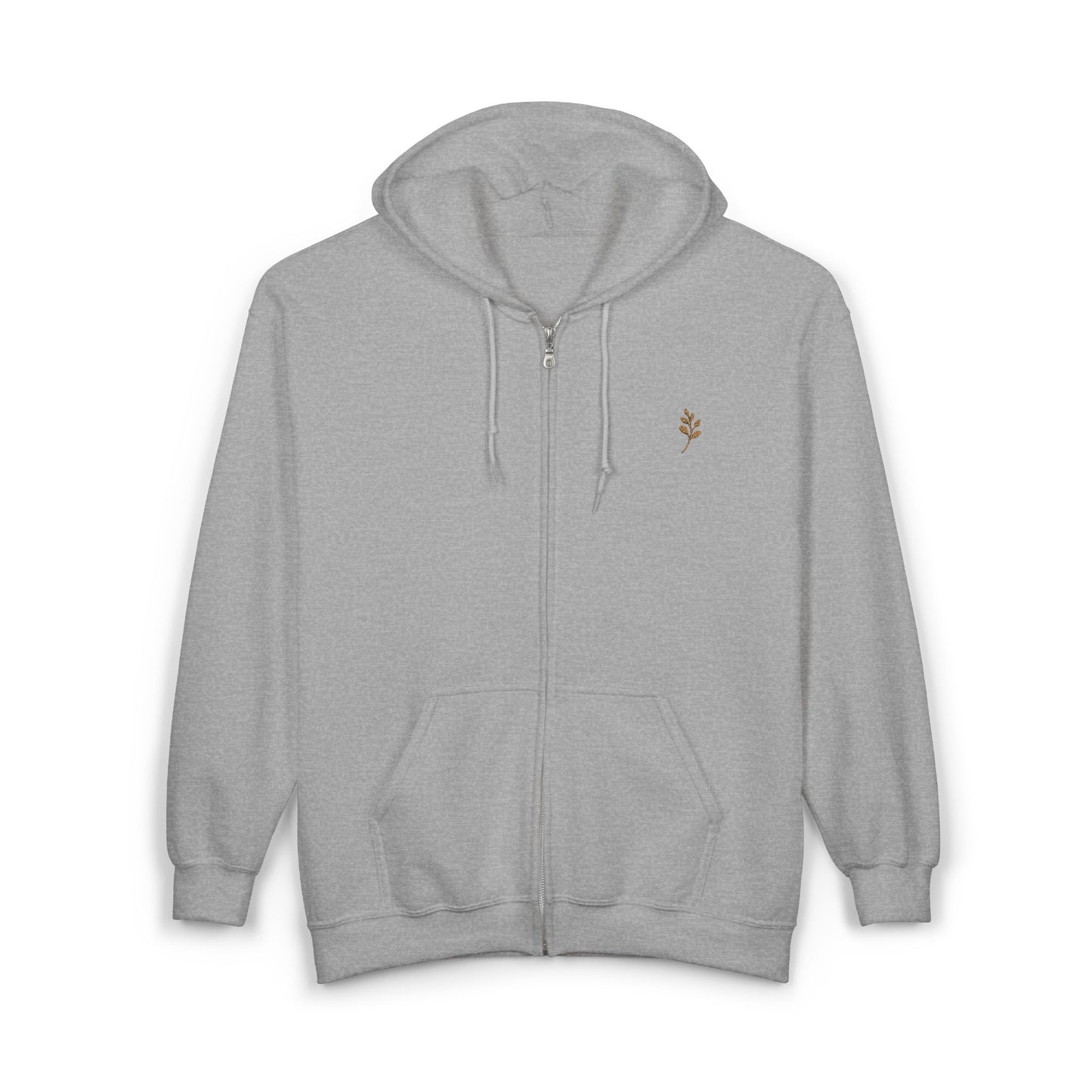 Ebroidered Zip-Up Hoodie, Cozy Unisex Pullover, Nature Lover's Gift, Perfect for Casual Wear, Eco-Friendly Fashion