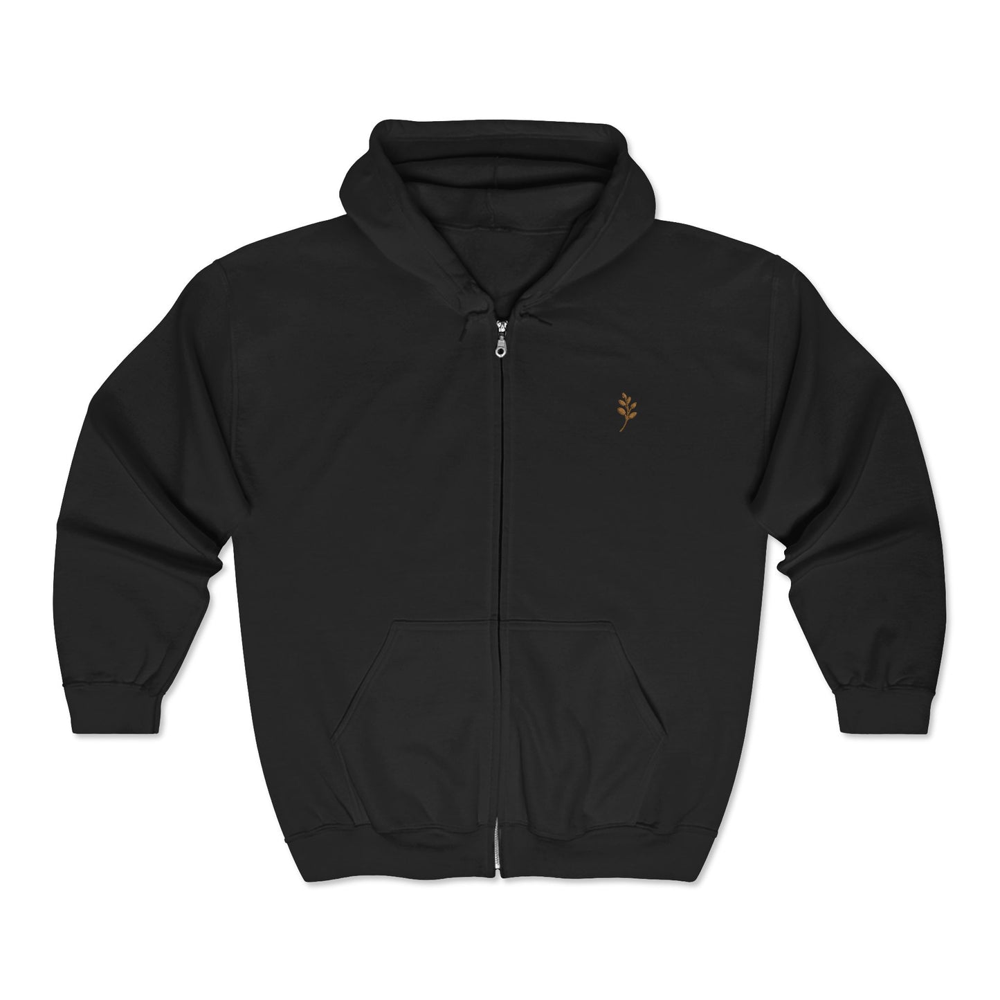 Ebroidered Zip-Up Hoodie, Cozy Unisex Pullover, Nature Lover's Gift, Perfect for Casual Wear, Eco-Friendly Fashion