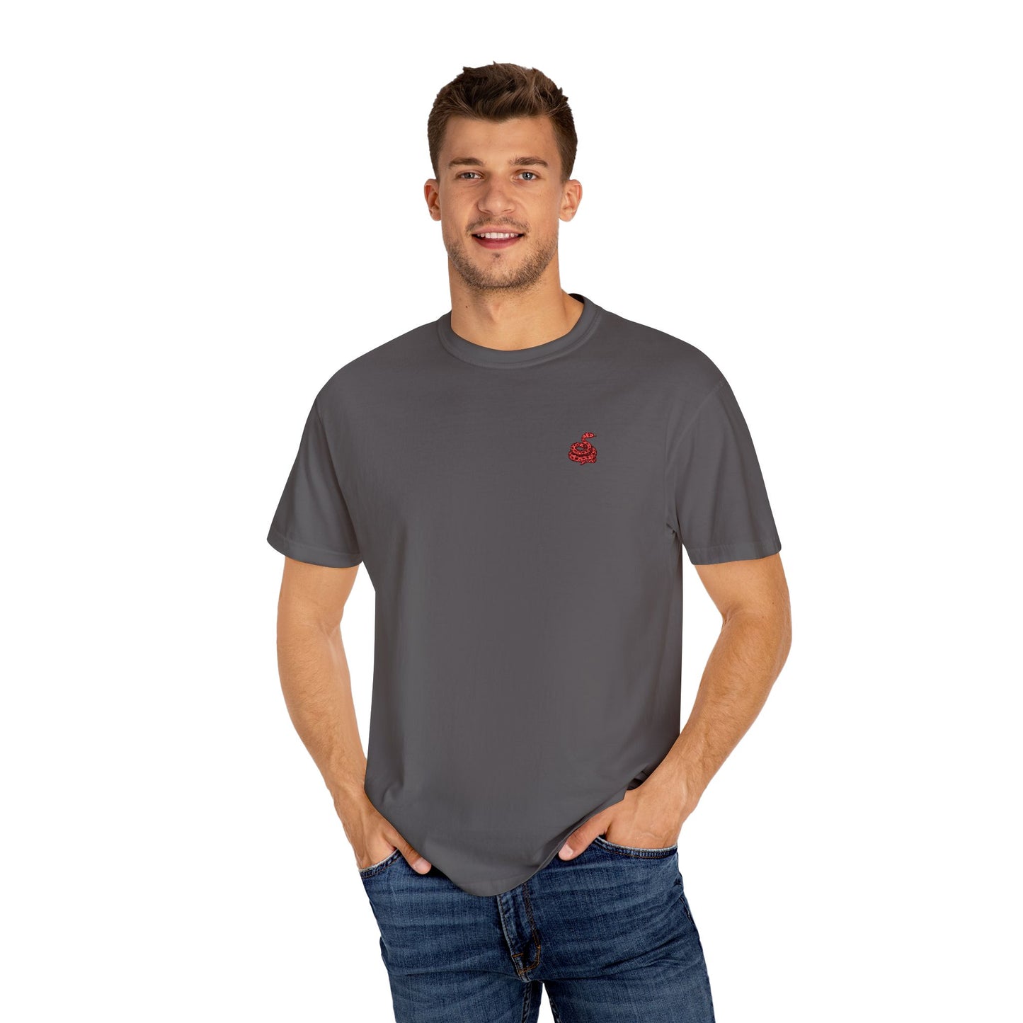 Embroidered Snake Unisex T-shirt - Casual Fit in Multiple Colorways