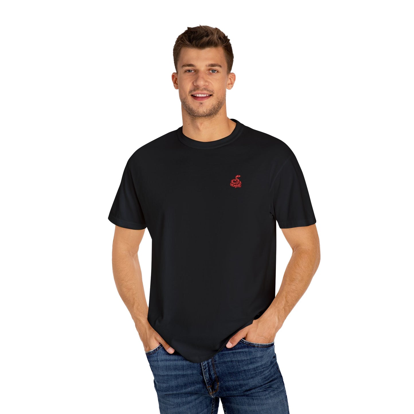 Embroidered Snake Unisex T-shirt - Casual Fit in Multiple Colorways