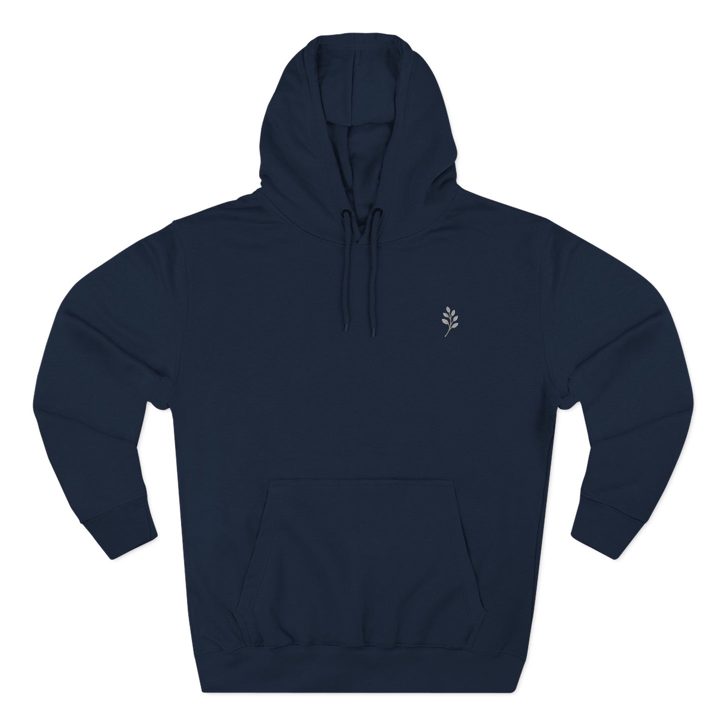 Fleece Hoodie Nature Design Embroidered