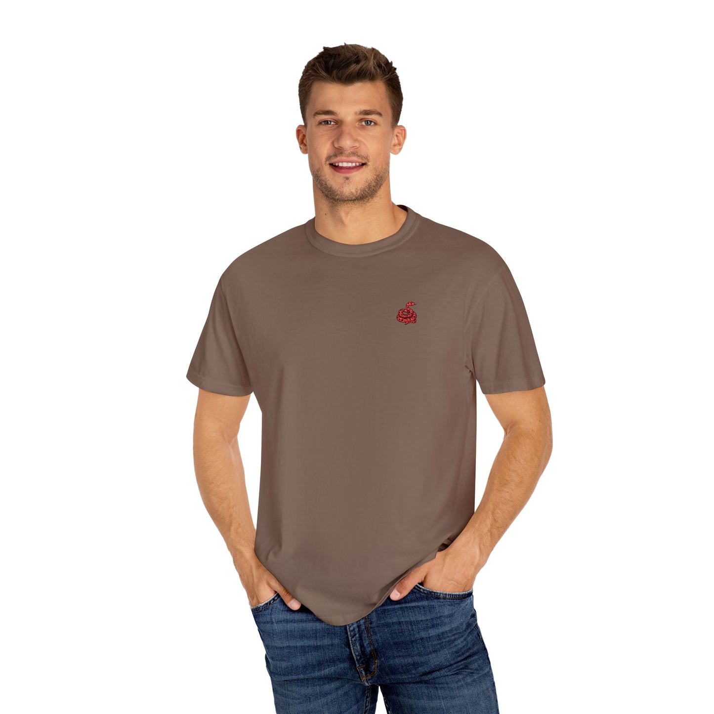 Embroidered Snake Unisex T-shirt - Casual Fit in Multiple Colorways