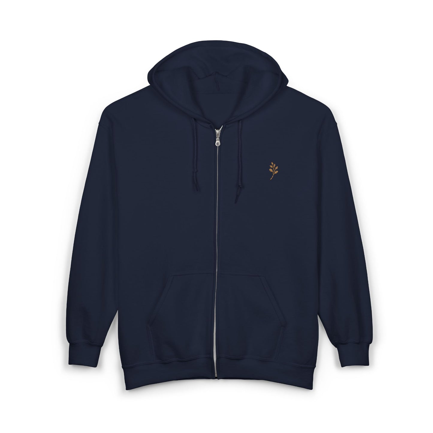 Ebroidered Zip-Up Hoodie, Cozy Unisex Pullover, Nature Lover's Gift, Perfect for Casual Wear, Eco-Friendly Fashion