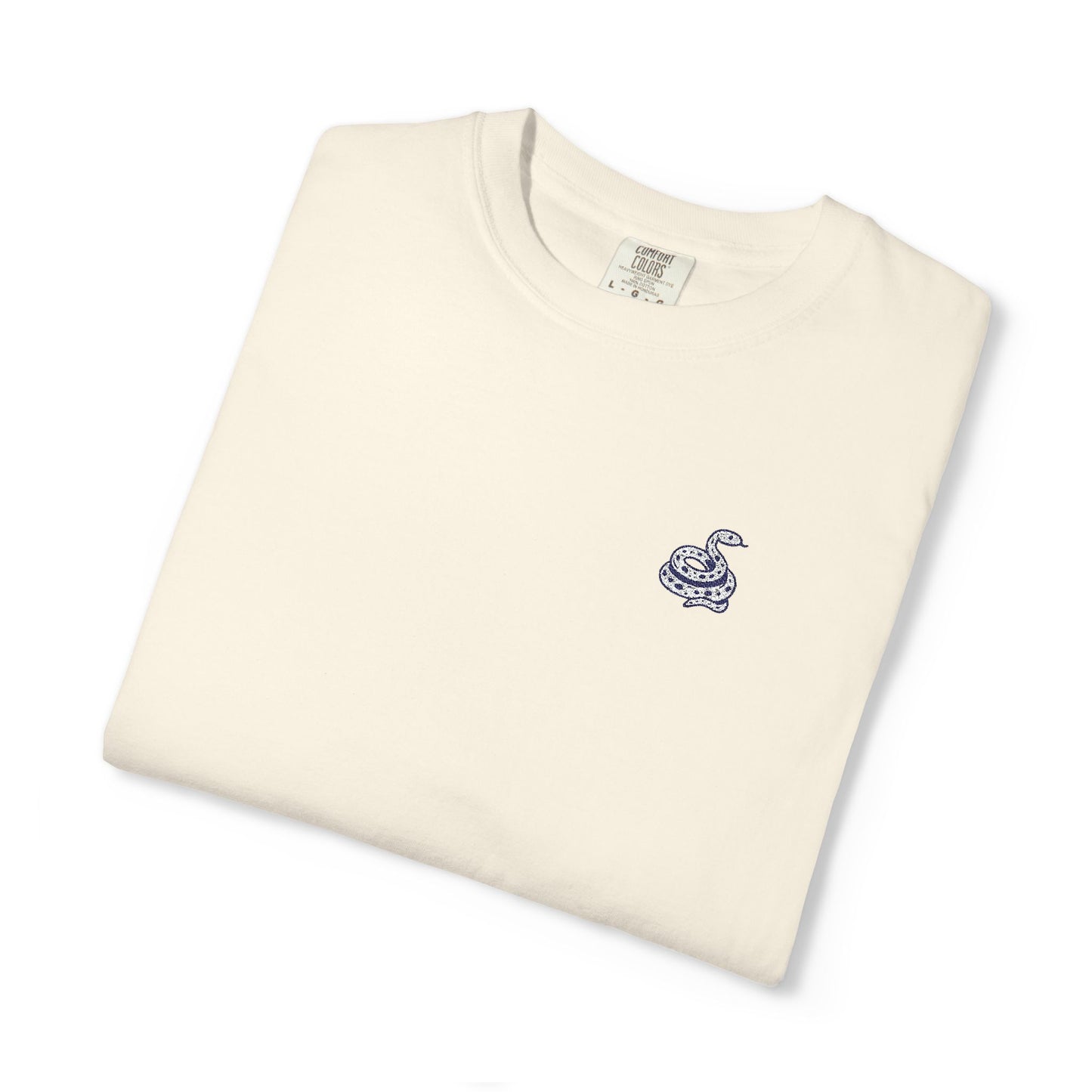 Snake Print Embroidered T-Shirt