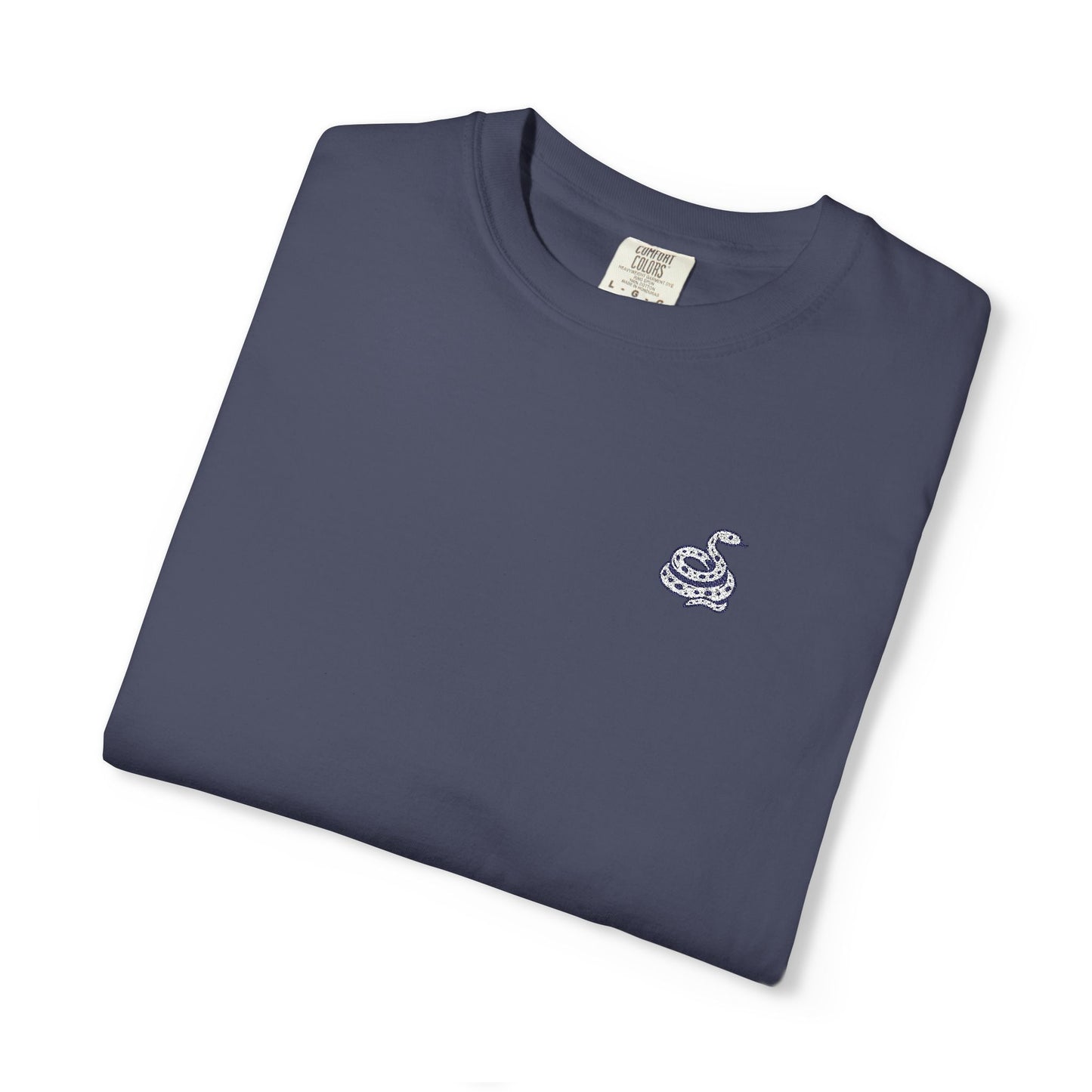 Snake Print Embroidered T-Shirt