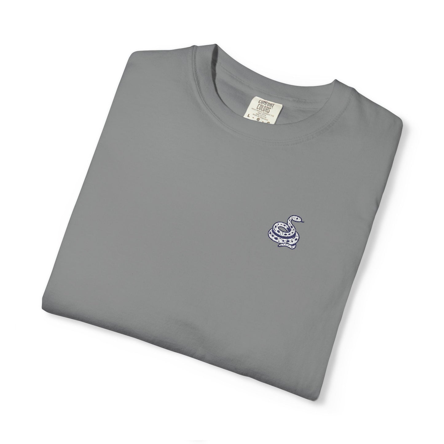 Snake Print Embroidered T-Shirt