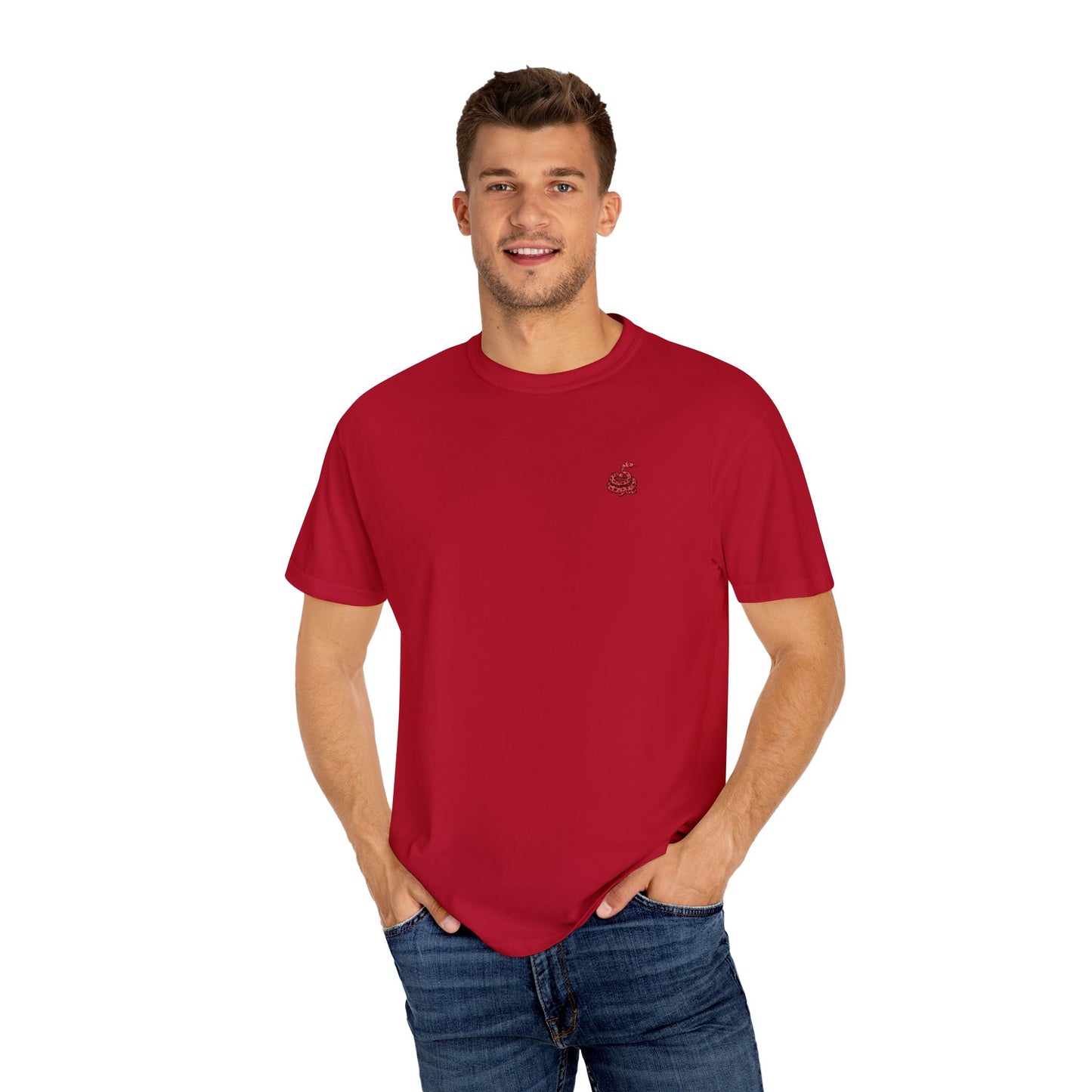 Embroidered Snake Unisex T-shirt - Casual Fit in Multiple Colorways