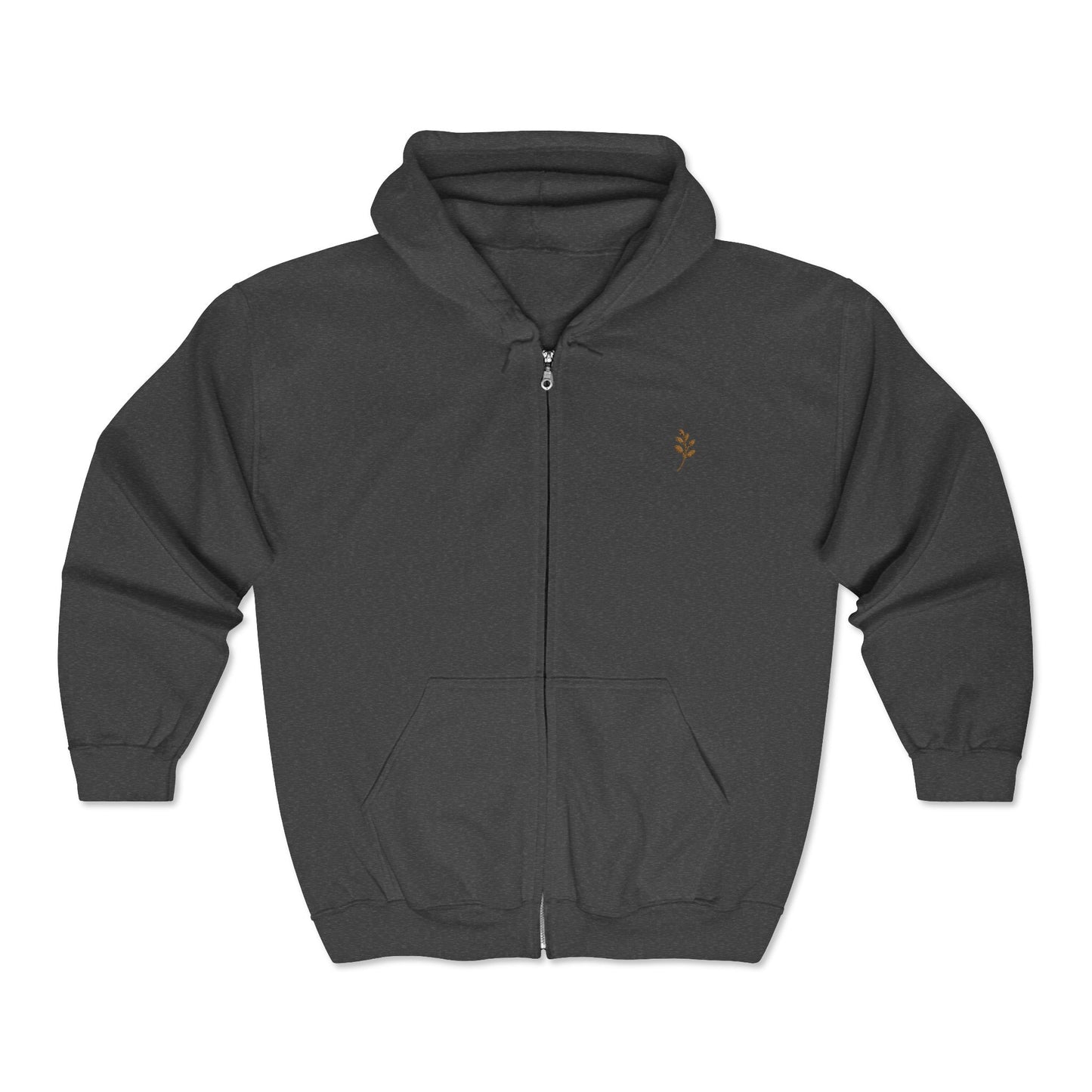 Ebroidered Zip-Up Hoodie, Cozy Unisex Pullover, Nature Lover's Gift, Perfect for Casual Wear, Eco-Friendly Fashion