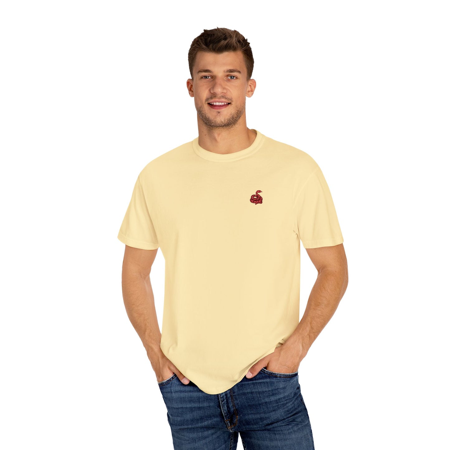Embroidered Snake Unisex T-shirt - Casual Fit in Multiple Colorways