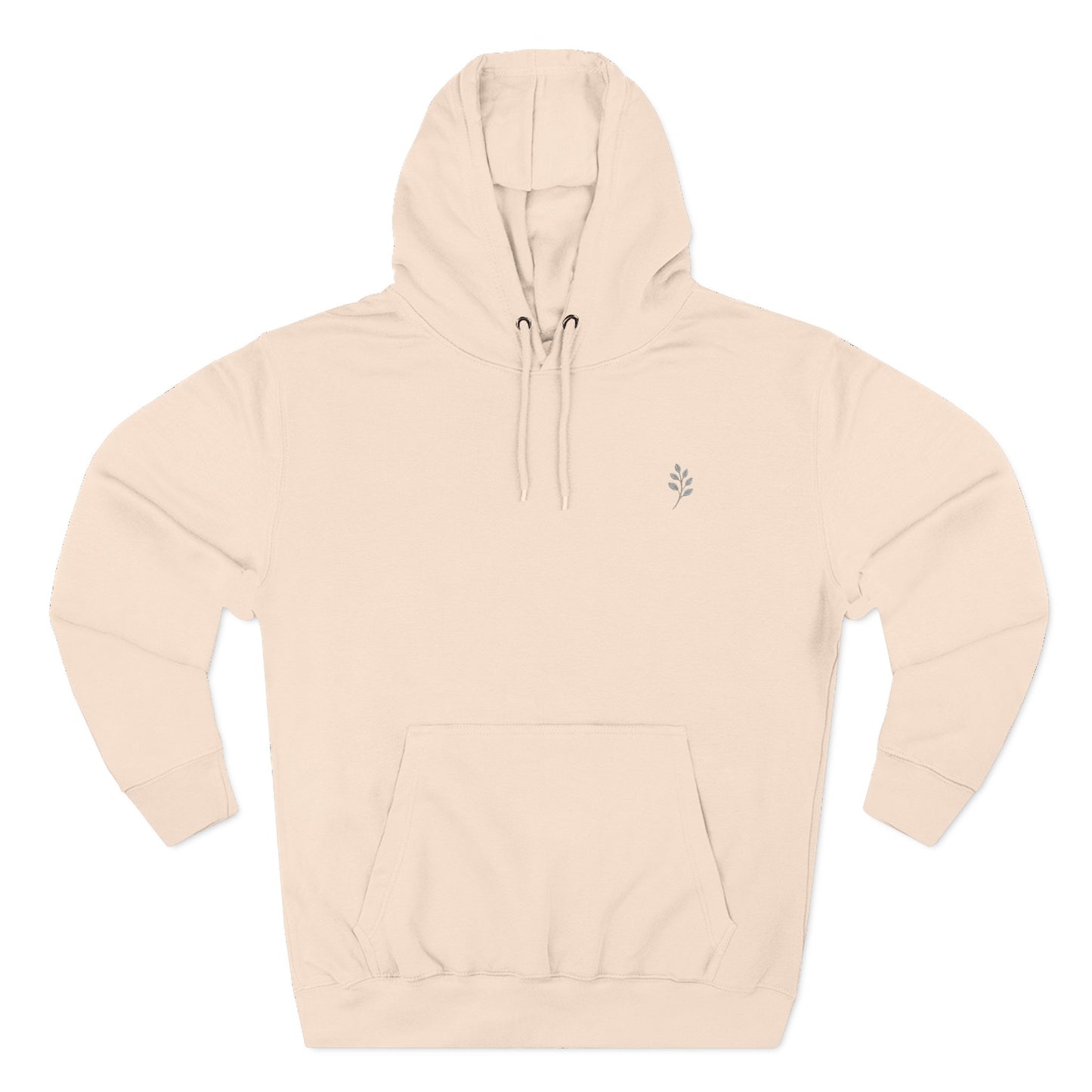 Fleece Hoodie Nature Design Embroidered