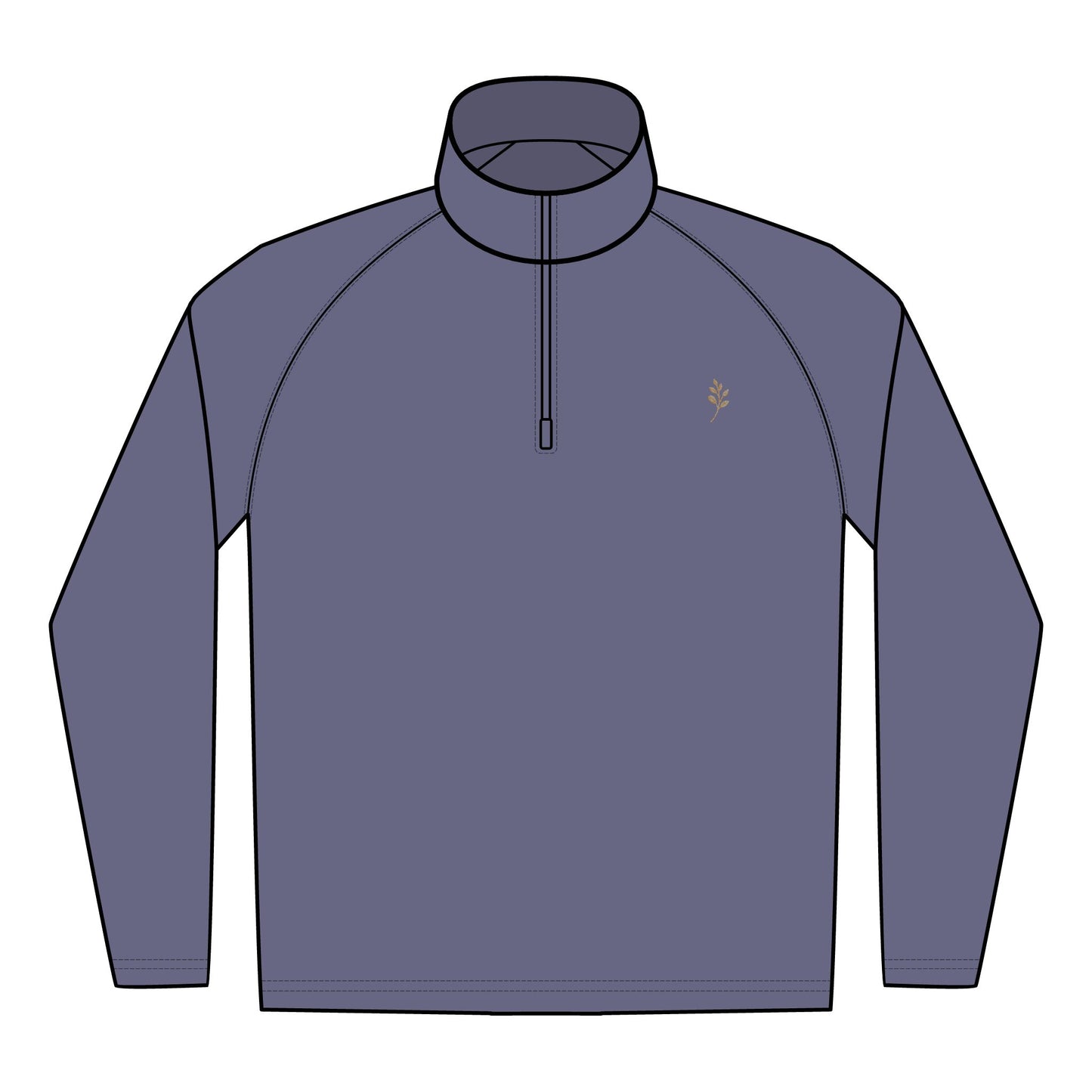 Sportshoodie Embroidered Men's 1/4 Zip Pullover