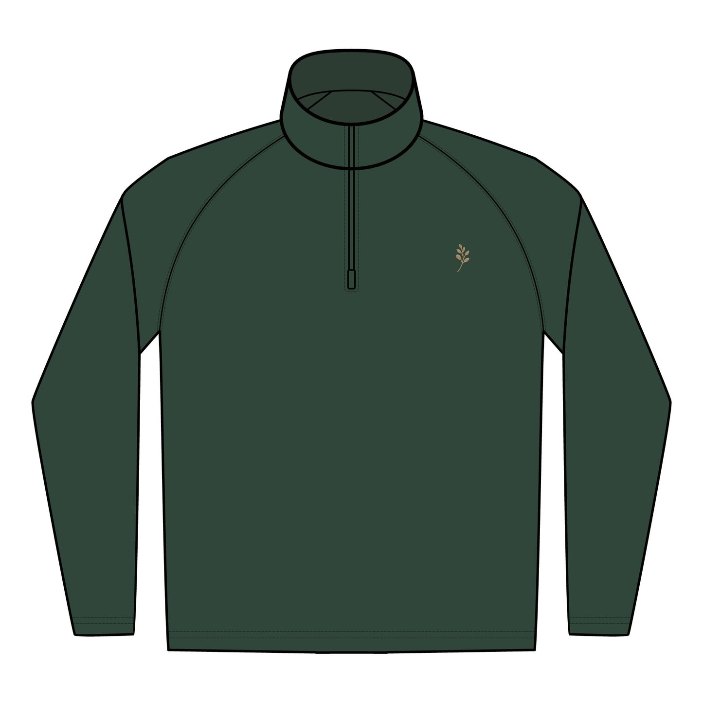 Sportshoodie Embroidered Men's 1/4 Zip Pullover