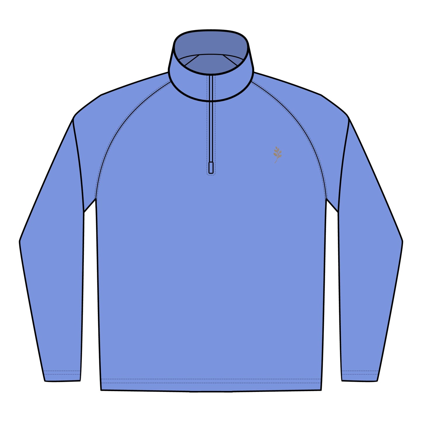 Sportshoodie Embroidered Men's 1/4 Zip Pullover
