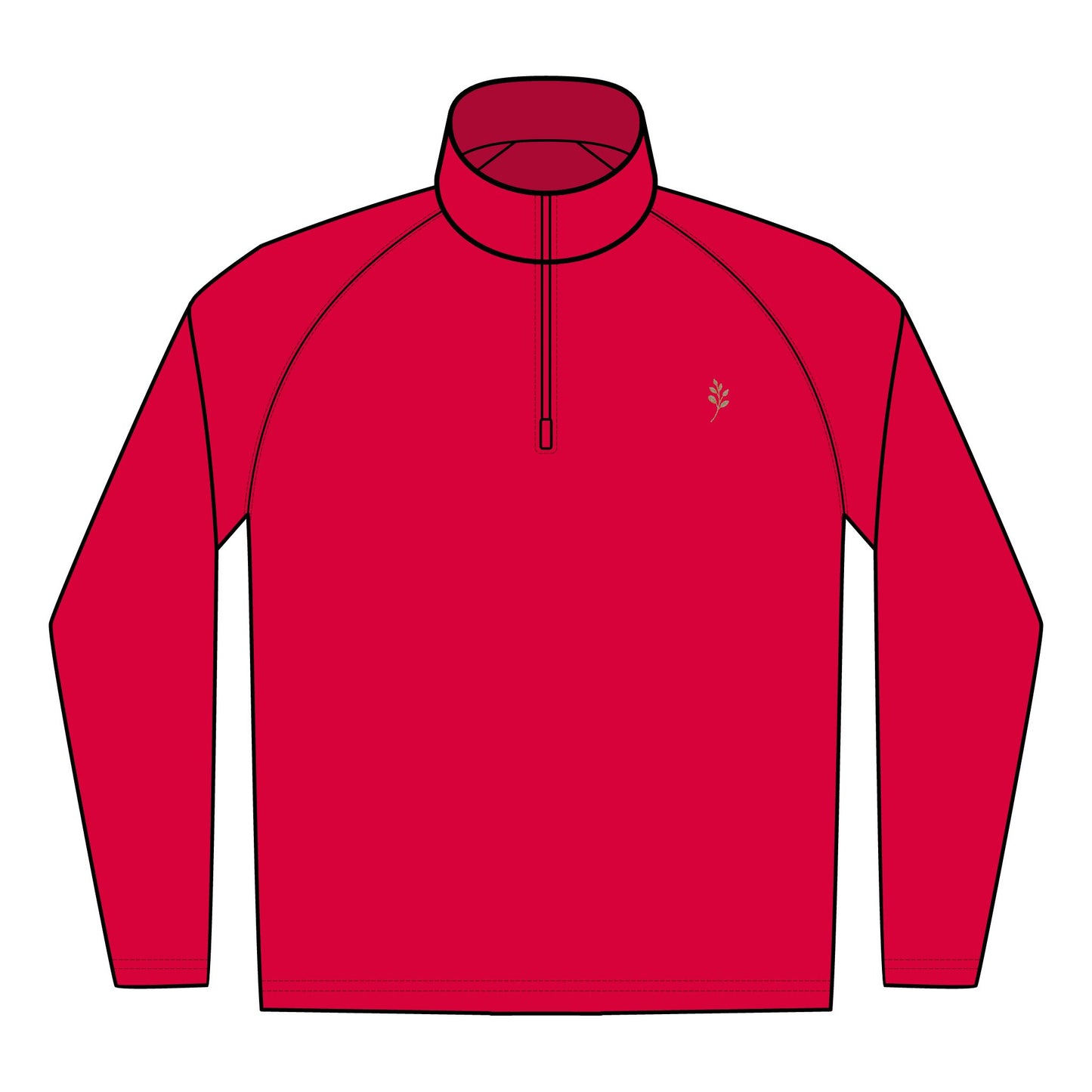 Sportshoodie Embroidered Men's 1/4 Zip Pullover