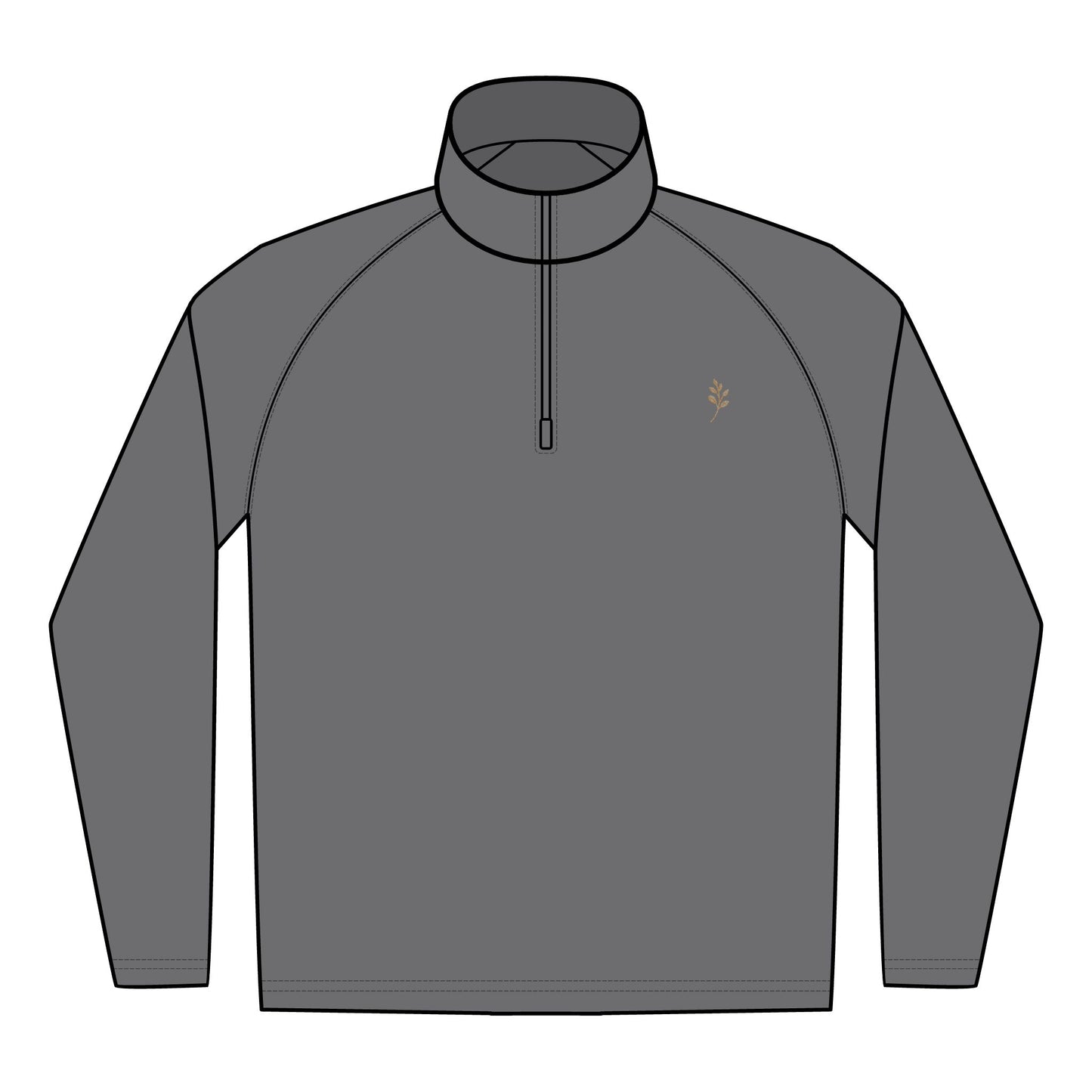 Sportshoodie Embroidered Men's 1/4 Zip Pullover