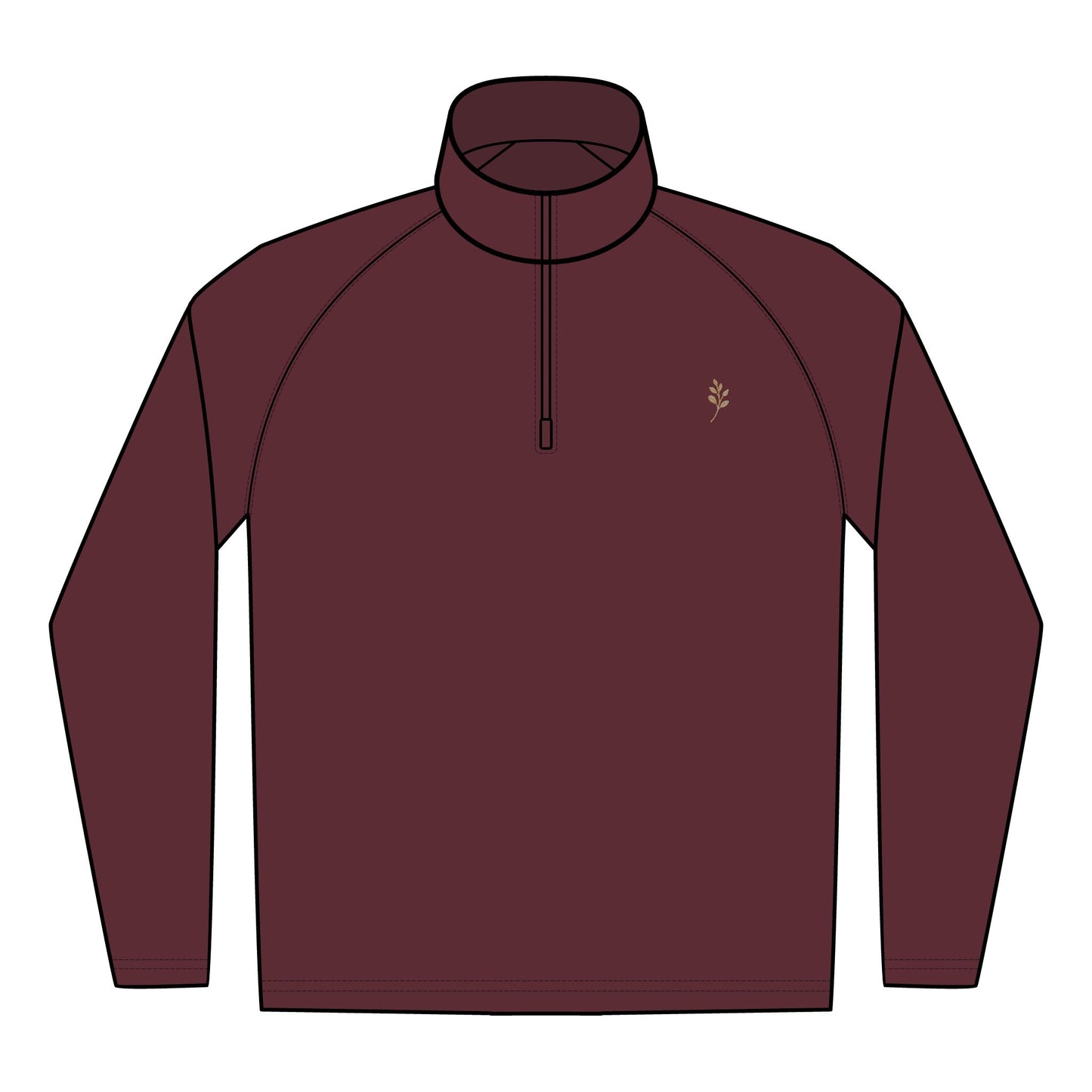 Sportshoodie Embroidered Men's 1/4 Zip Pullover