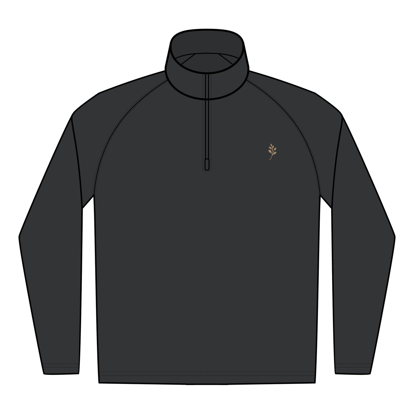 Sportshoodie Embroidered Men's 1/4 Zip Pullover