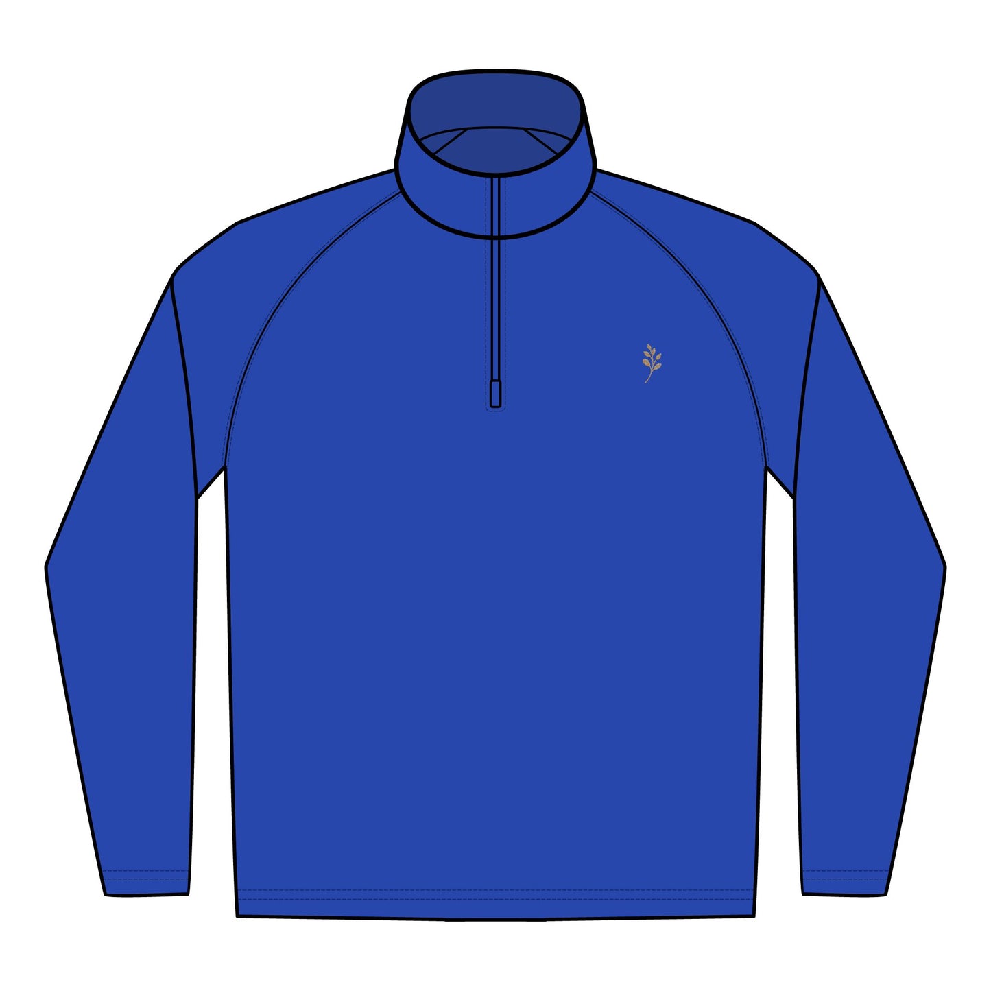 Sportshoodie Embroidered Men's 1/4 Zip Pullover