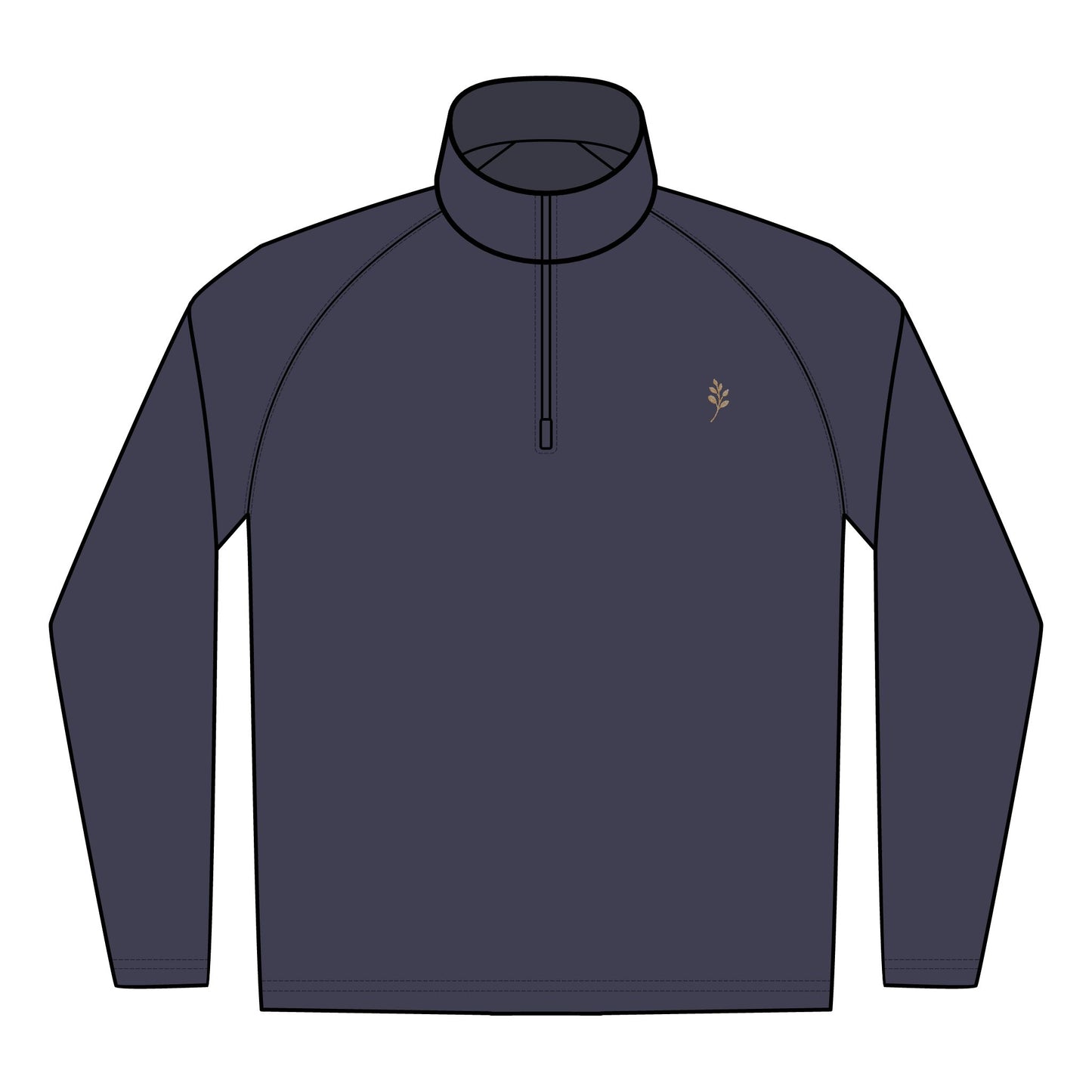 Sportshoodie Embroidered Men's 1/4 Zip Pullover