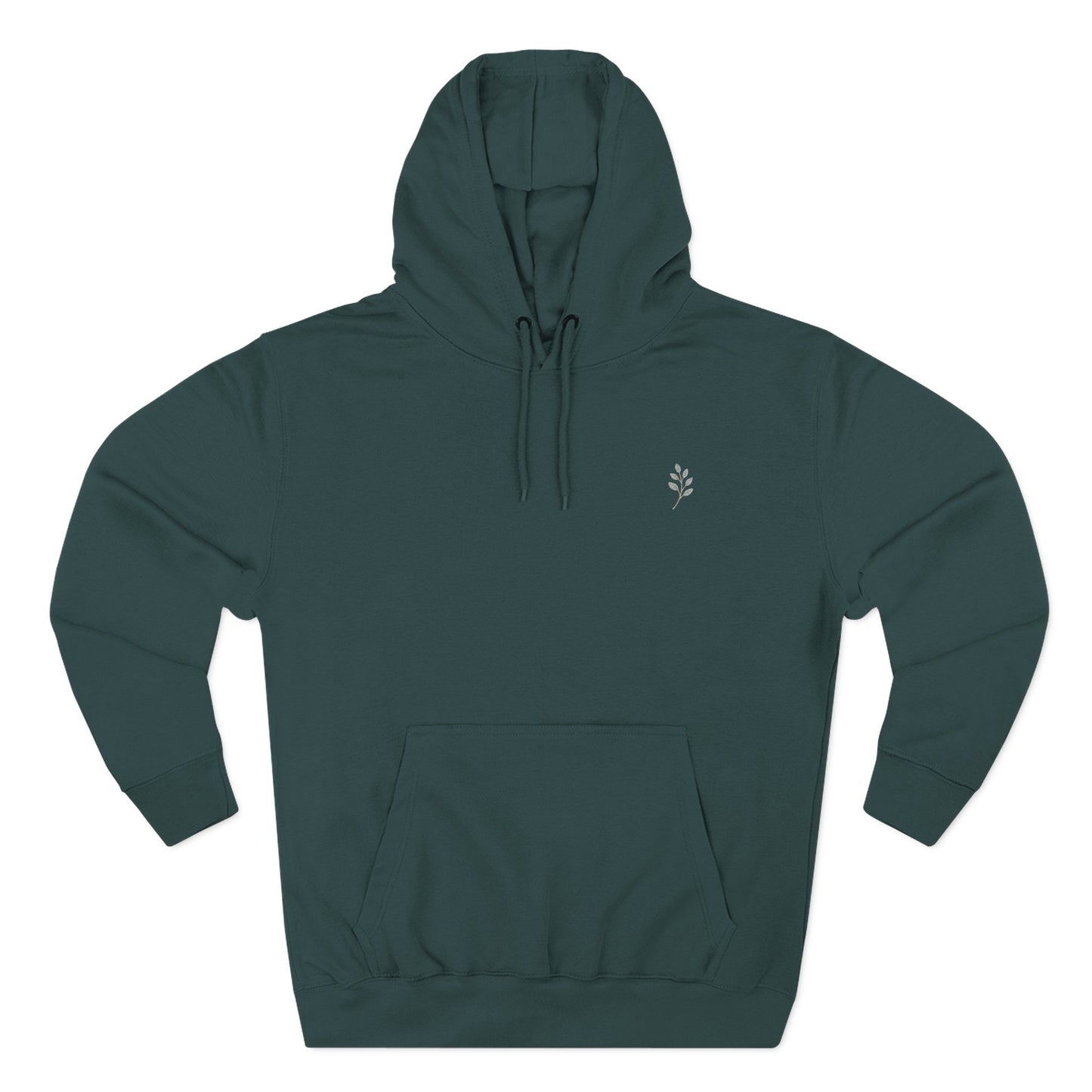 Fleece Hoodie Nature Design Embroidered