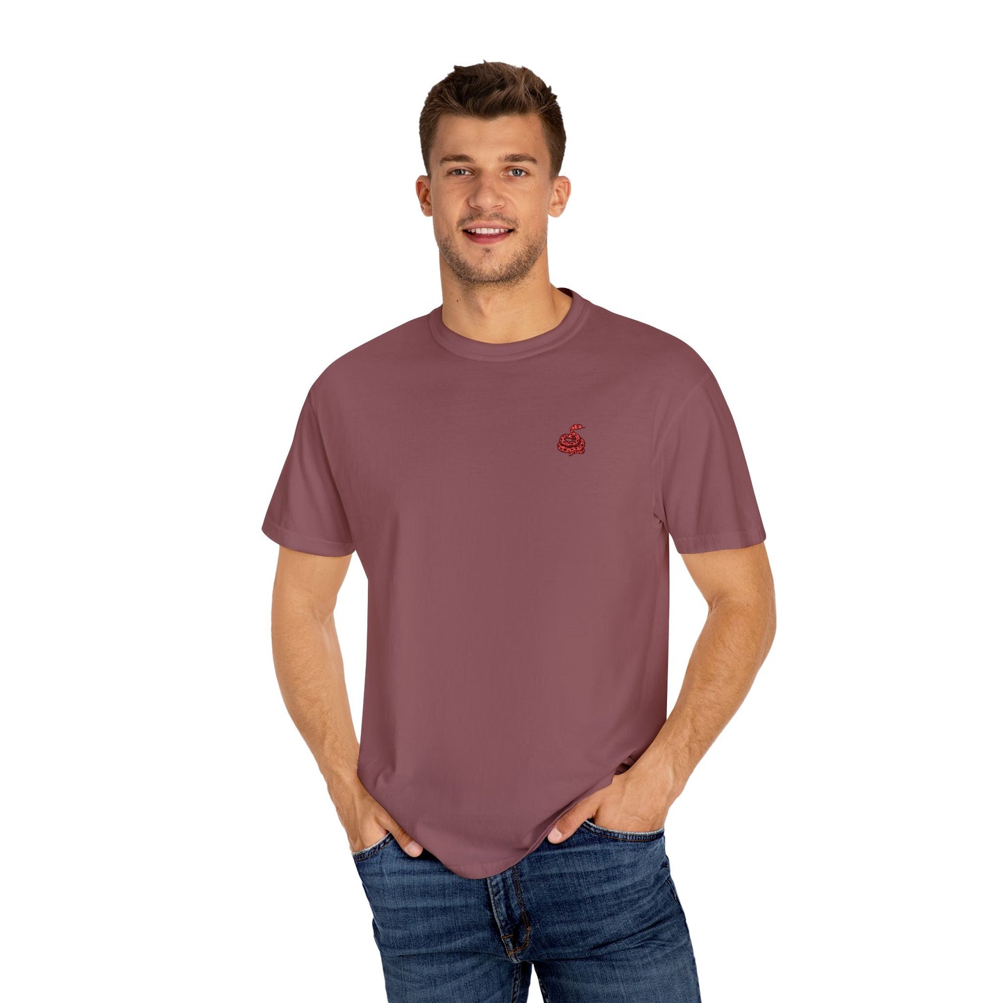 Embroidered Snake Unisex T-shirt - Casual Fit in Multiple Colorways