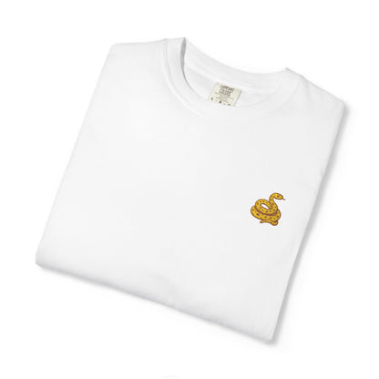 Snake Print Embroidered Unisex T-Shirt