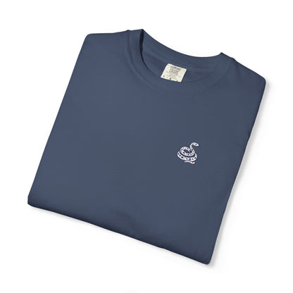 Snake Print Embroidered T-Shirt