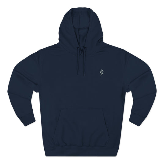 Fleece Hoodie Nature Design Embroidered