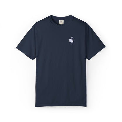 Snake Print Embroidered T-Shirt