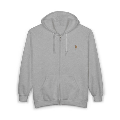 Ebroidered Zip-Up Hoodie, Cozy Unisex Pullover, Nature Lover's Gift, Perfect for Casual Wear, Eco-Friendly Fashion