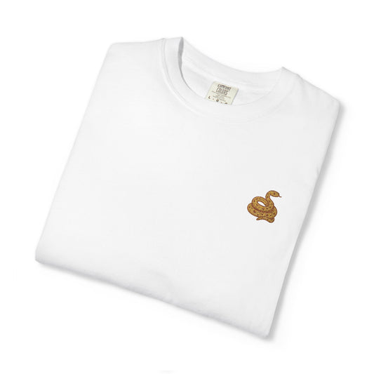 Snake Print Embroidered Unisex T-Shirt