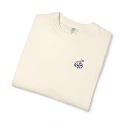 Snake Print Embroidered T-Shirt