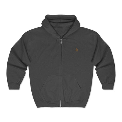 Ebroidered Zip-Up Hoodie, Cozy Unisex Pullover, Nature Lover's Gift, Perfect for Casual Wear, Eco-Friendly Fashion