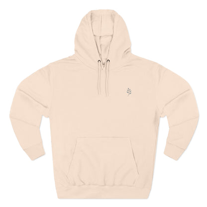 Fleece Hoodie Nature Design Embroidered
