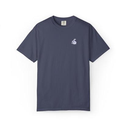 Snake Print Embroidered T-Shirt
